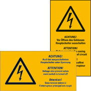 Elektro warnschilder