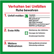 Aushänge Für Die Erste Hilfe | HEIN Industrieschilder GmbH