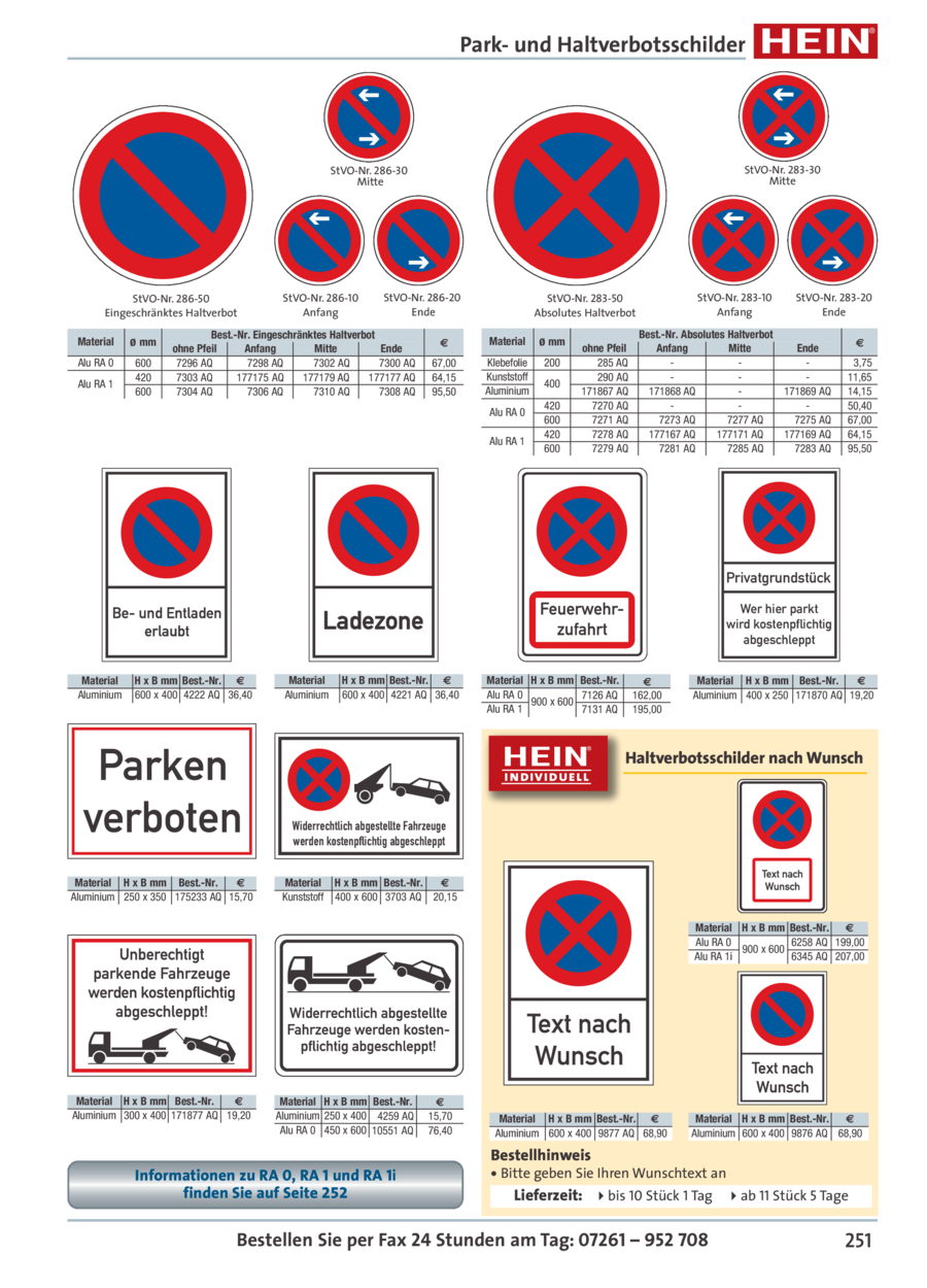 Verkehrszeichen Haltverbot, Nr.283 Folie, selbstklebend, Ø 200mm